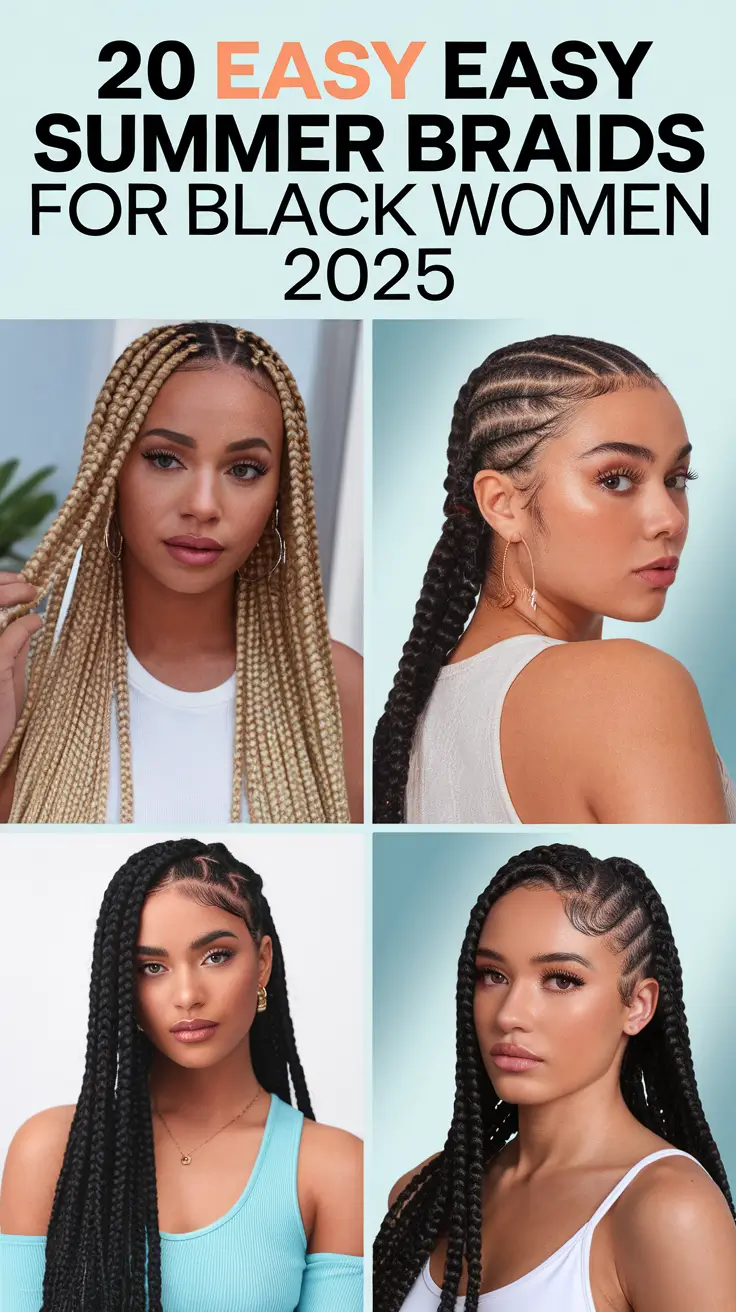 Easy Summer Braids for Black Women 2025 – Stunning Protective Styles to Beat the Heat