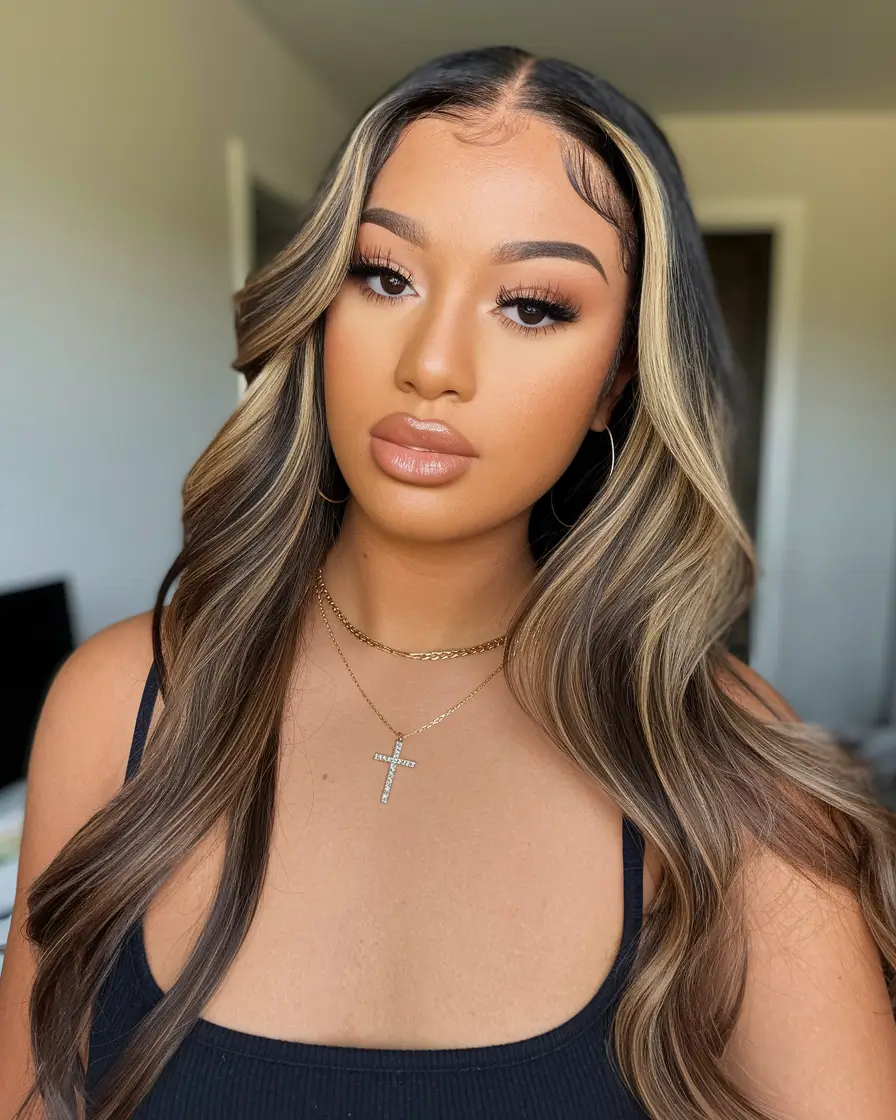 easy summer hairstyles 2025 Soft Waves with Bold Face-Framing Highlights