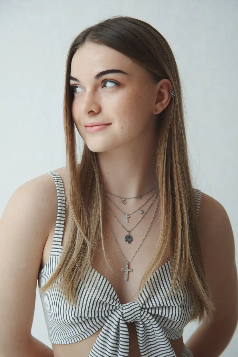 easy summer hairstyles 2025 Sleek Straight Hair with Minimalist Layers