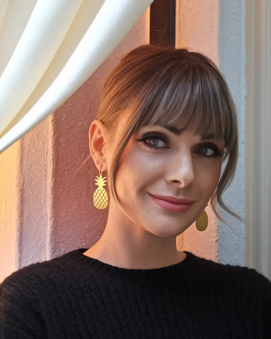 haircuts with bang - summer ideas 2025 Messy Updo with Soft Curtain Bangs