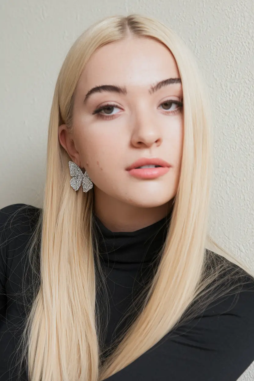 haircuts with bang - summer ideas 2025 Sleek Long Layers with Center-Part Bangs