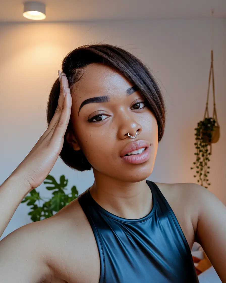 black women summer hairstyles short bobs+Silky Precision: The Asymmetrical Bob Revival