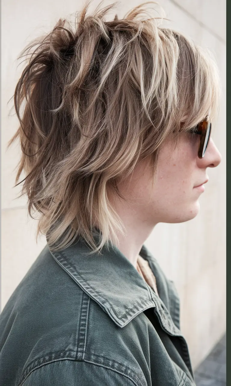 shaggy haircuts short Disheveled Layers with Tomboy Charm