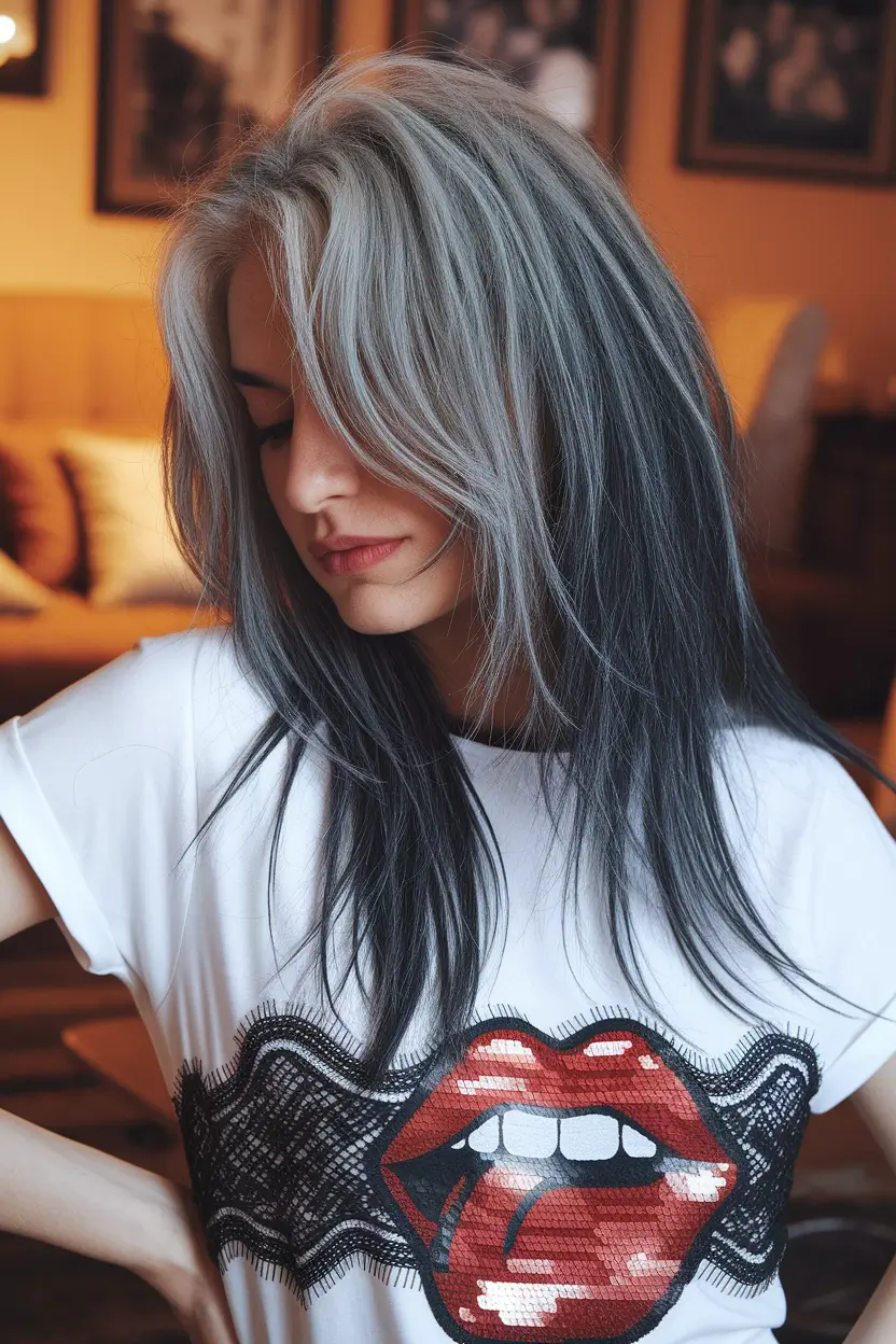 shaggy haircuts long Layered Storm Tones With Luxe Volume