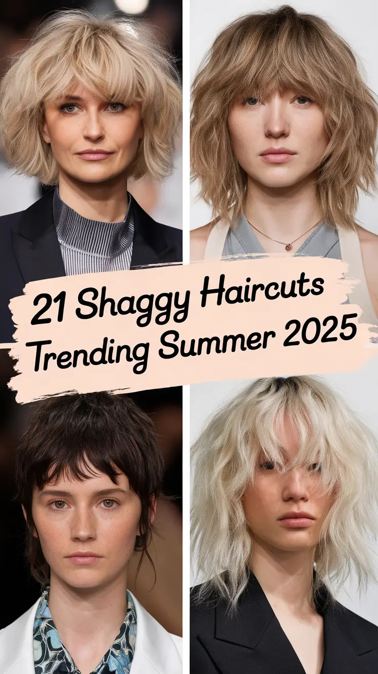 Shaggy Haircuts Trending Summer 2025: Bold Cuts and Soft Layers for Every Mood