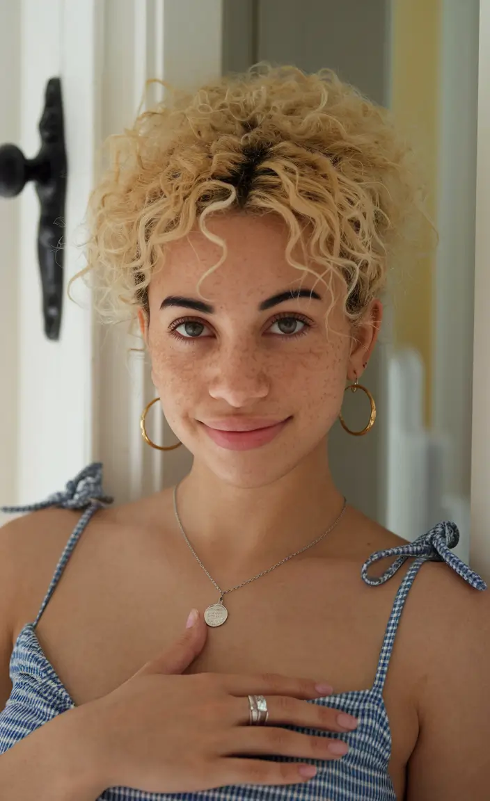 Short & Chic: Summer Hairstyles - Golden Curly Updo