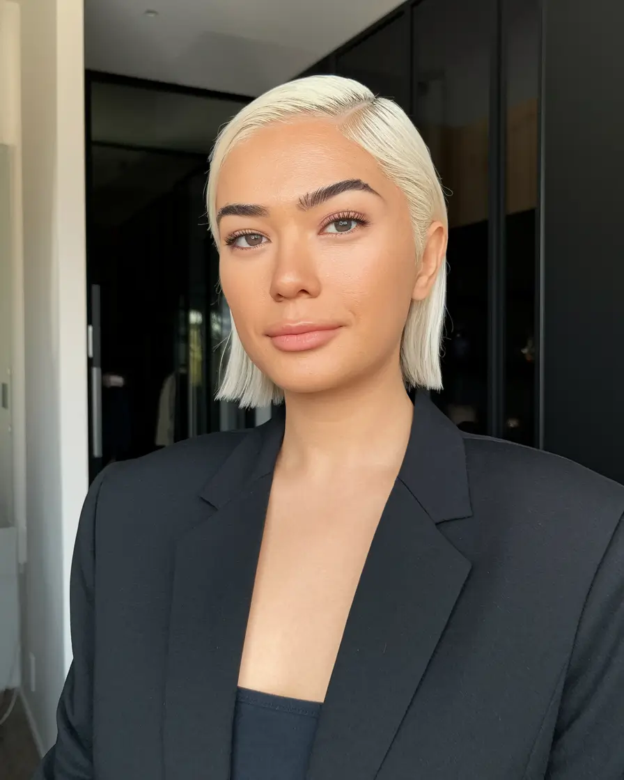 Short & Chic: Summer Hairstyles - Platinum Sleek Bob