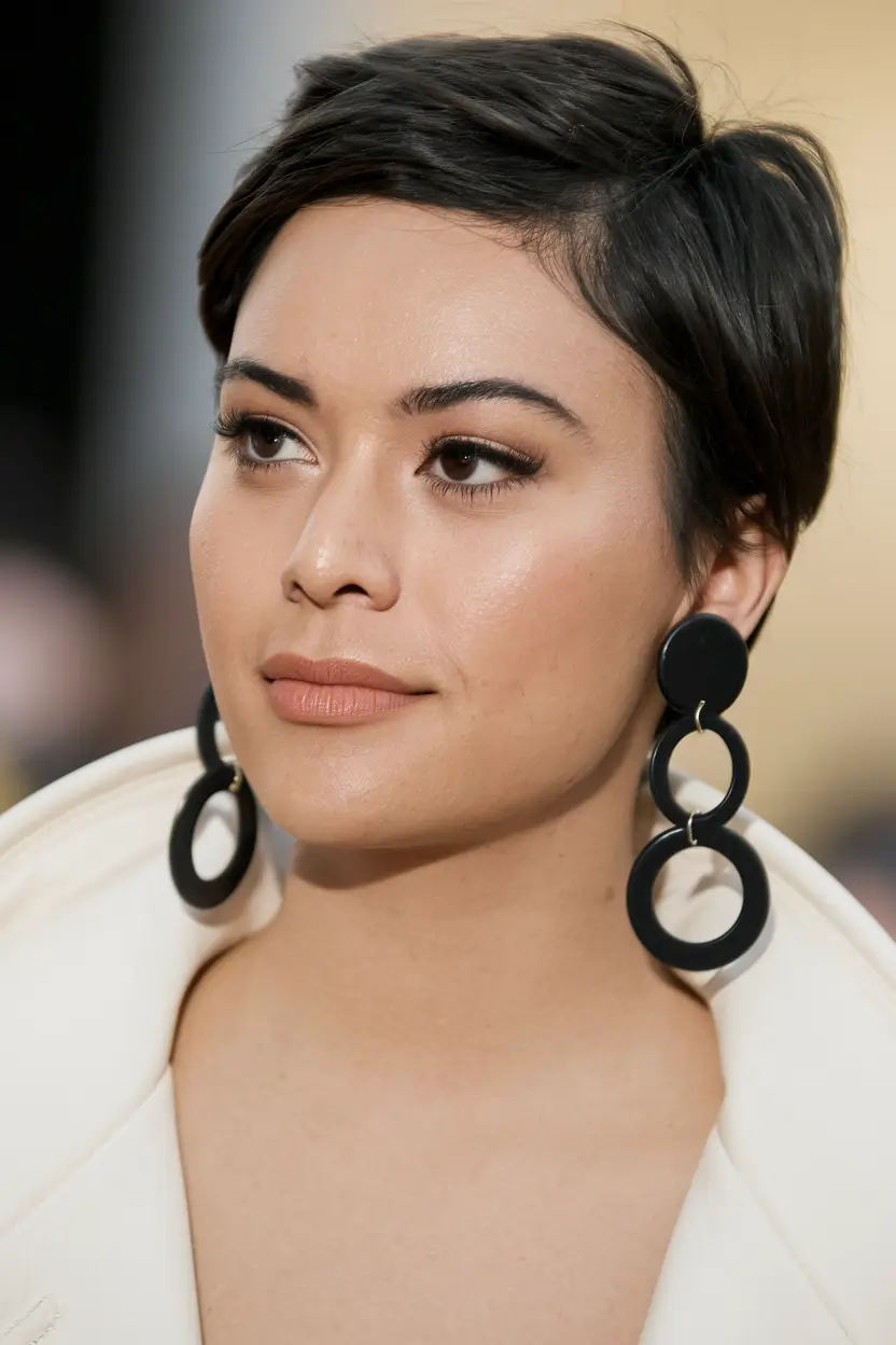 Short Summer Haircut 2025: Chic Styles - Modern Pixie with Elegant Sweep