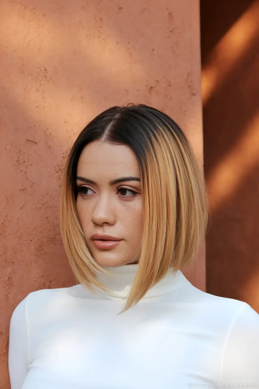 Short Summer Haircut 2025: Chic Styles - Honey-Toned Blonde Bob with Bold Shape