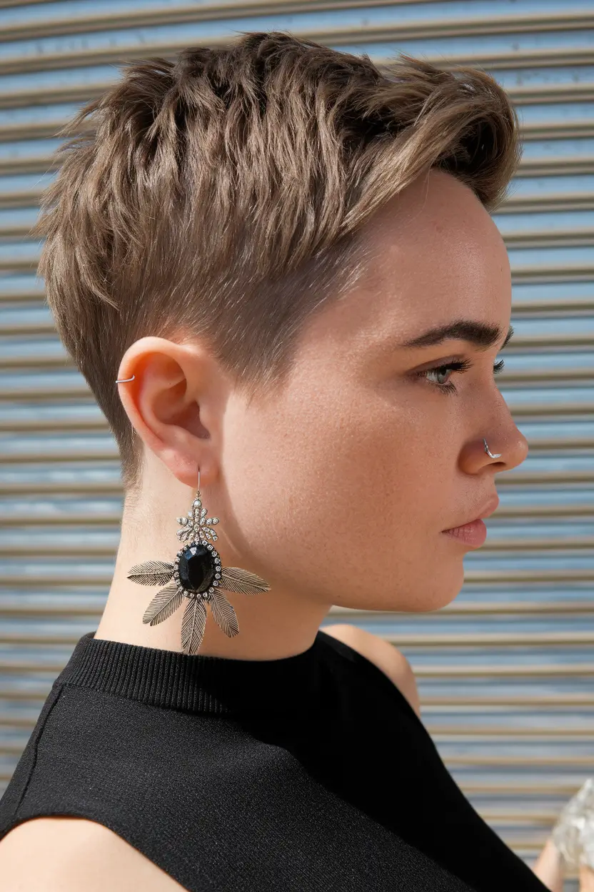 Short Summer Haircut 2025: Chic Styles - Edgy Crop with Dimensional Layers