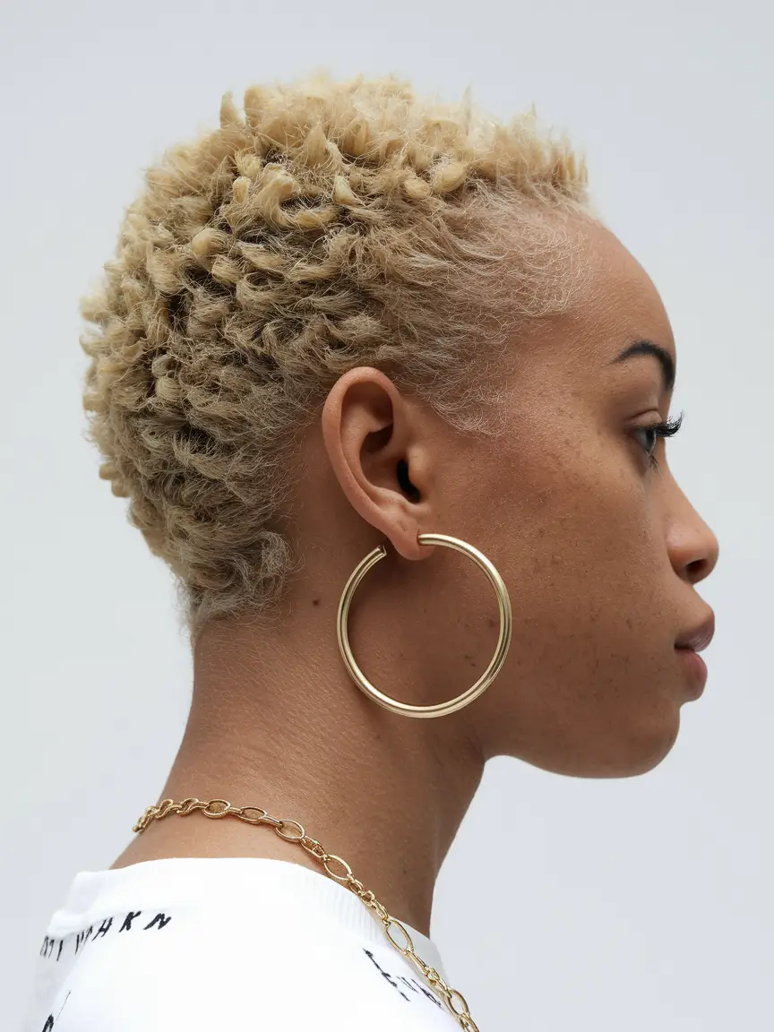 Short Summer Haircut 2025: Chic Styles - Textured Tapered Cut with Natural Curls