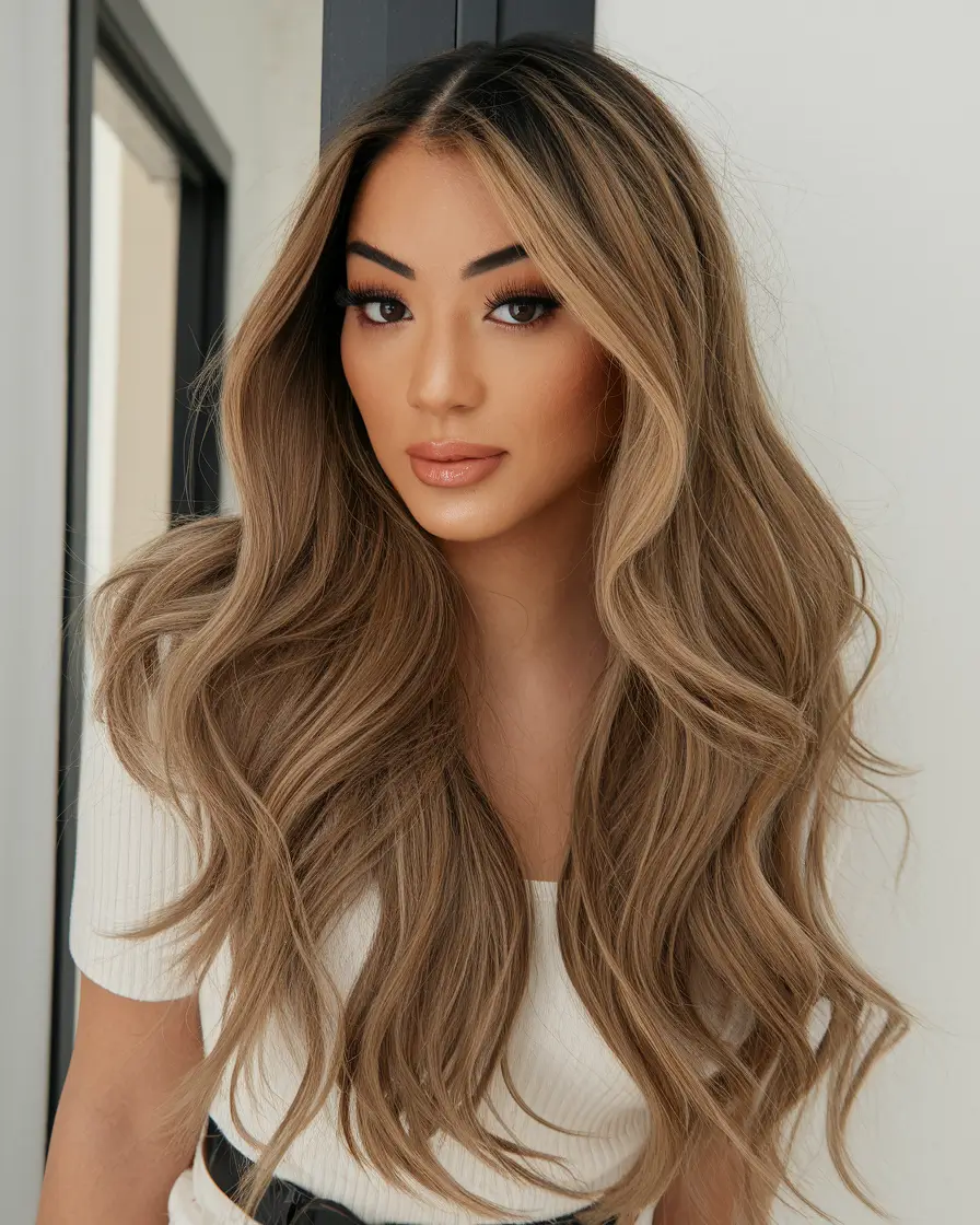 summer highlights for light brown hair+Honey Wheat Waves