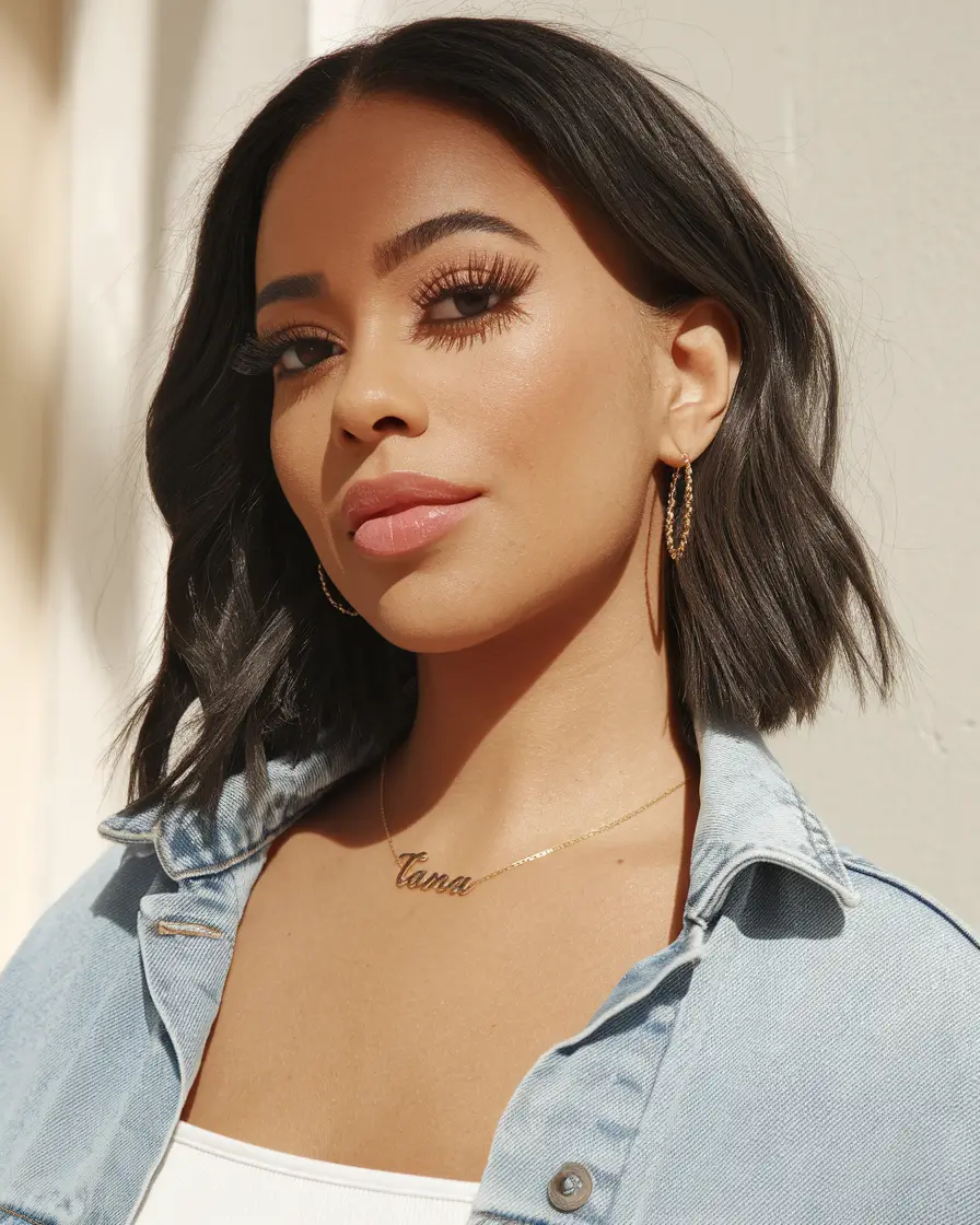 summer highlights for brunettes+Sleek Chocolate Bob