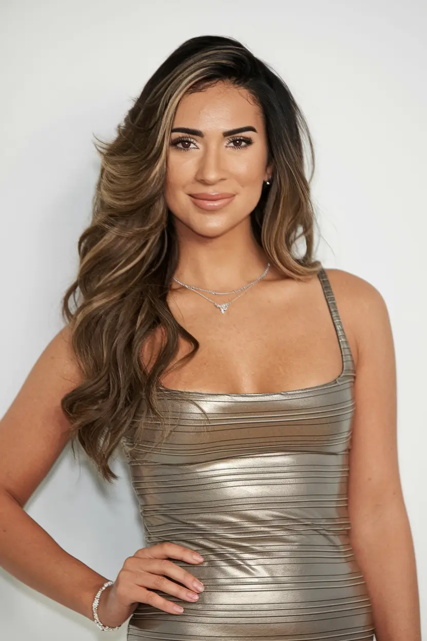 summer highlights for brown hair+Luxurious Golden Waves