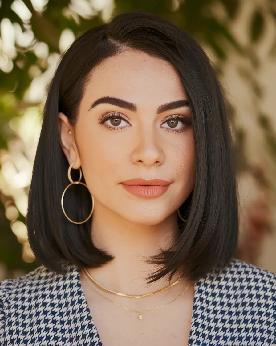 summer haircuts for thick hair mid length Polished Classic with Razor-Edged Ends