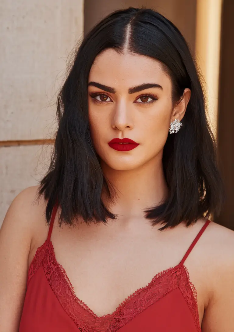 mid length haircuts for thick hair Casual Soft Blunt Ends with Volume