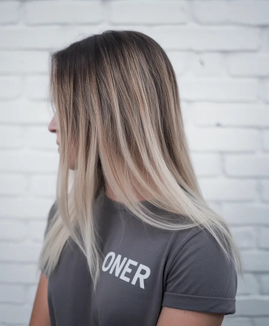 mid length haircuts for fine hair Layered Blonde with Feathery Movement