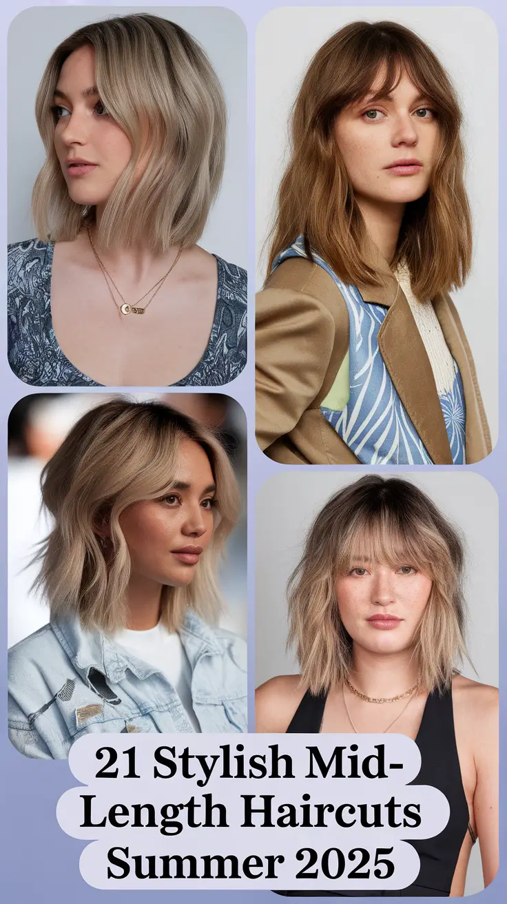 Stylish Mid-Length Haircuts for a Fresh Summer 2025 Look