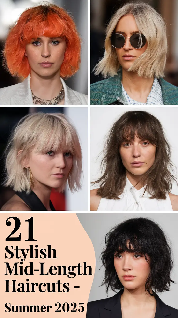 Stylish Mid-Length Haircuts for a Fresh Summer 2025 Look