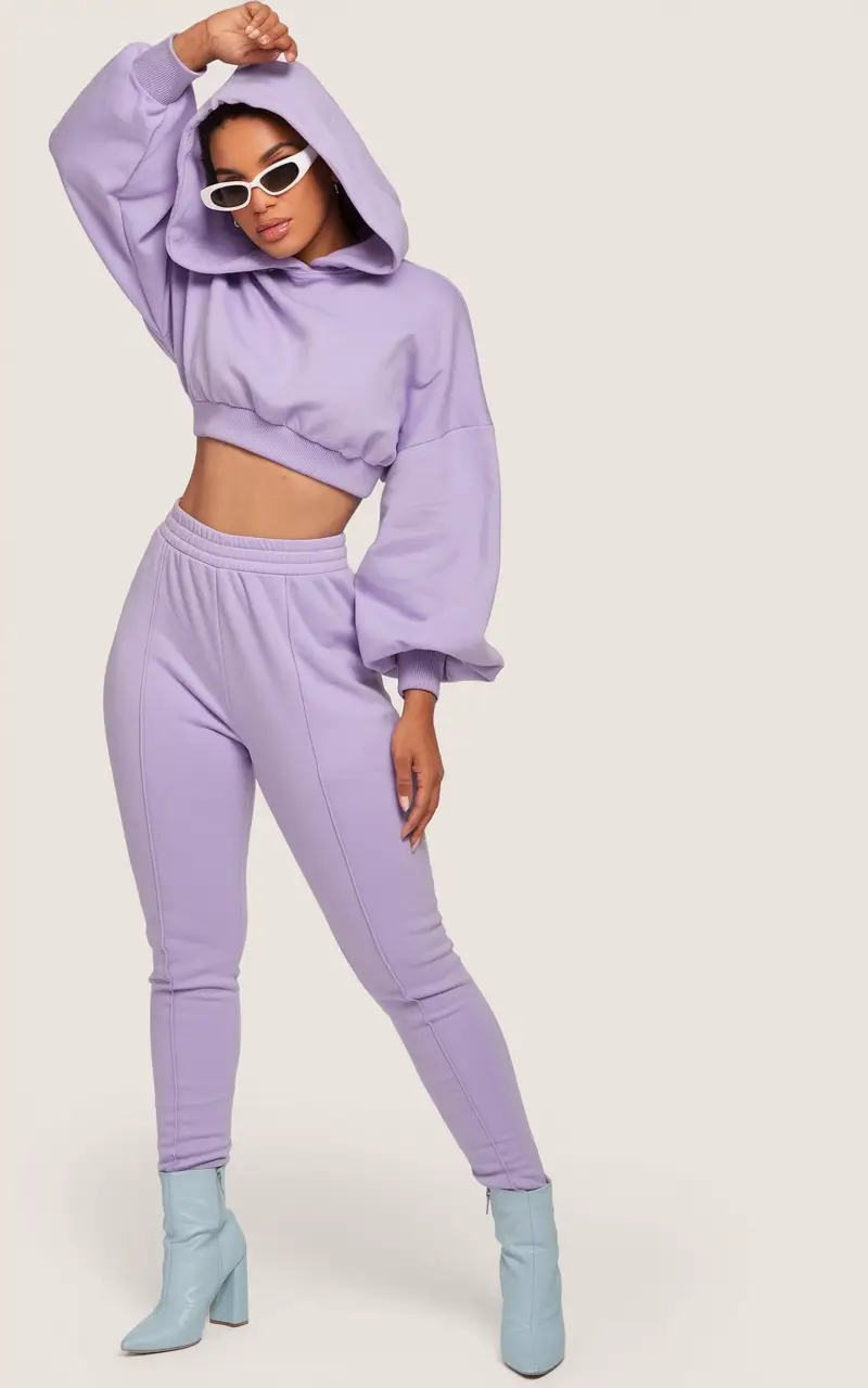 Summer Outfits With Leggings and Joggers Lavender Luxe with a Streetwear Edge