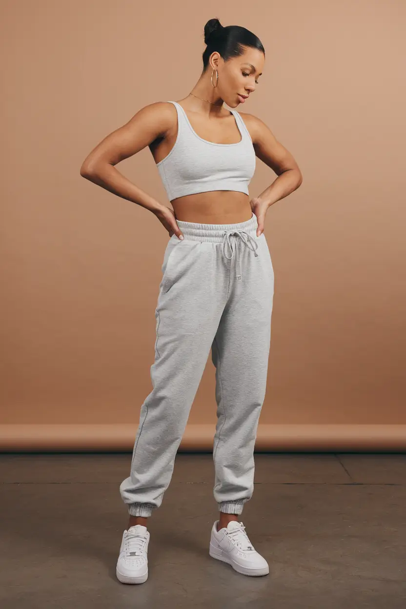 Summer Outfits With Leggings and Joggers Minimal Grey for Maximum Impact