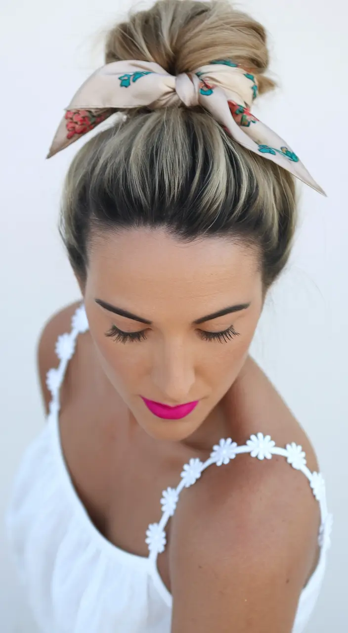 summer hairstyles buns messy hair