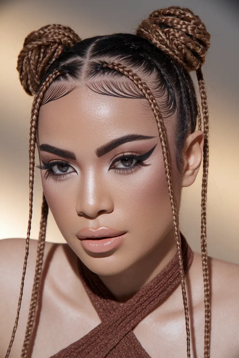 summer hairstyles space buns