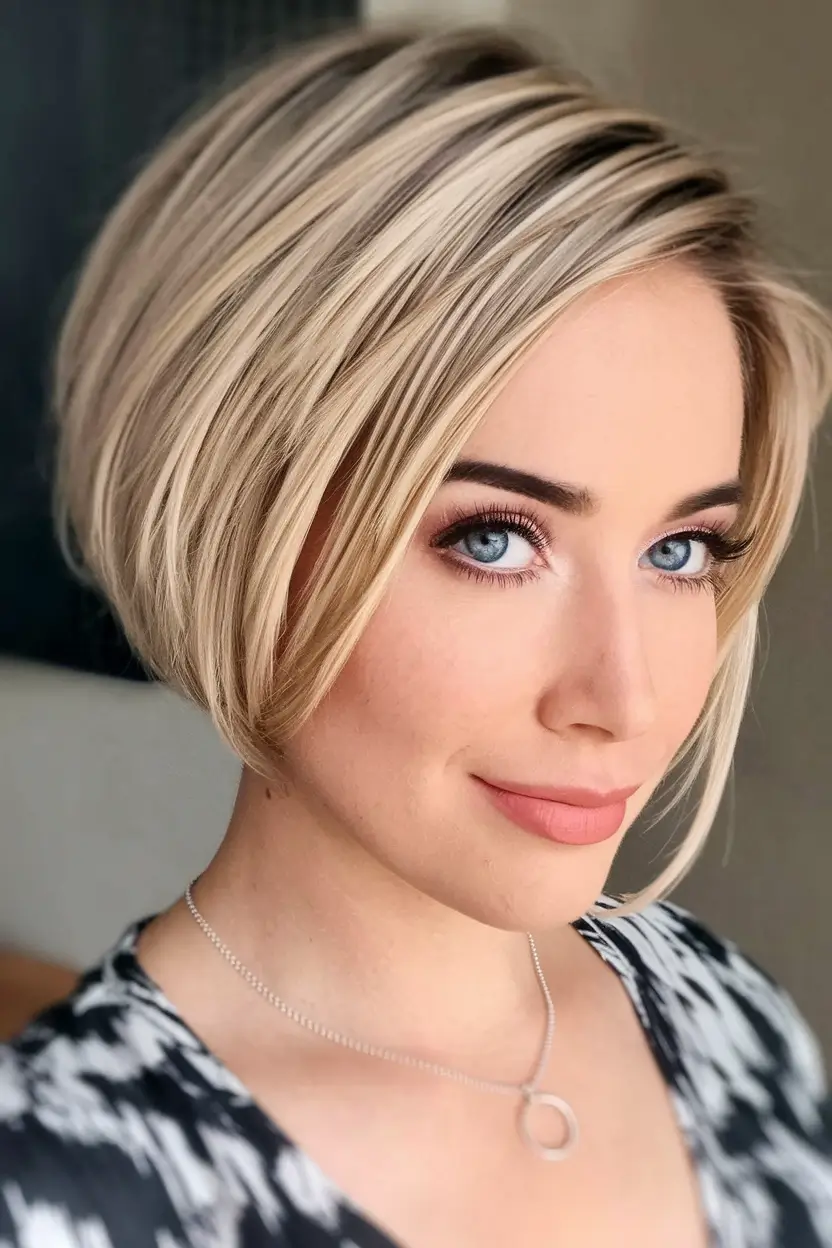 Summer Easy Hairstyle for Work: Blunt Bob with Face-Framing Layers