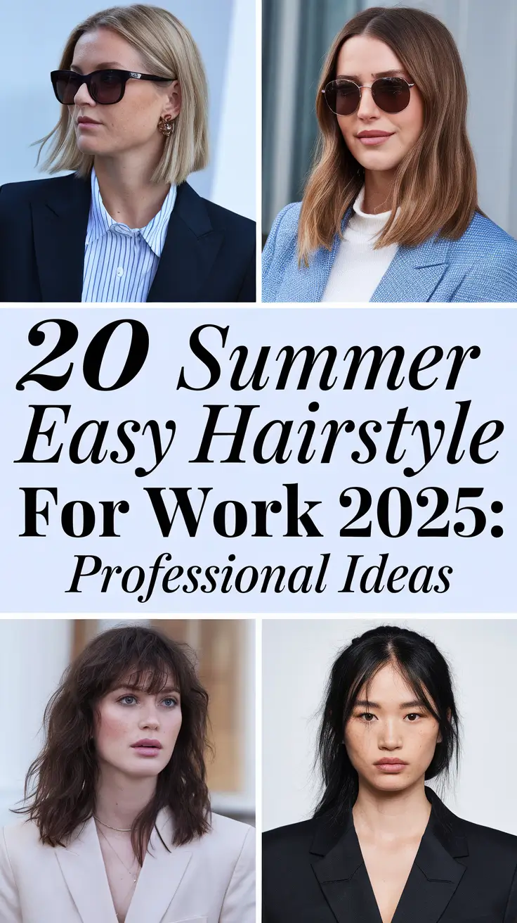 Summer Easy Hairstyle for Work 2025: Professional Ideas – Effortless Office Looks