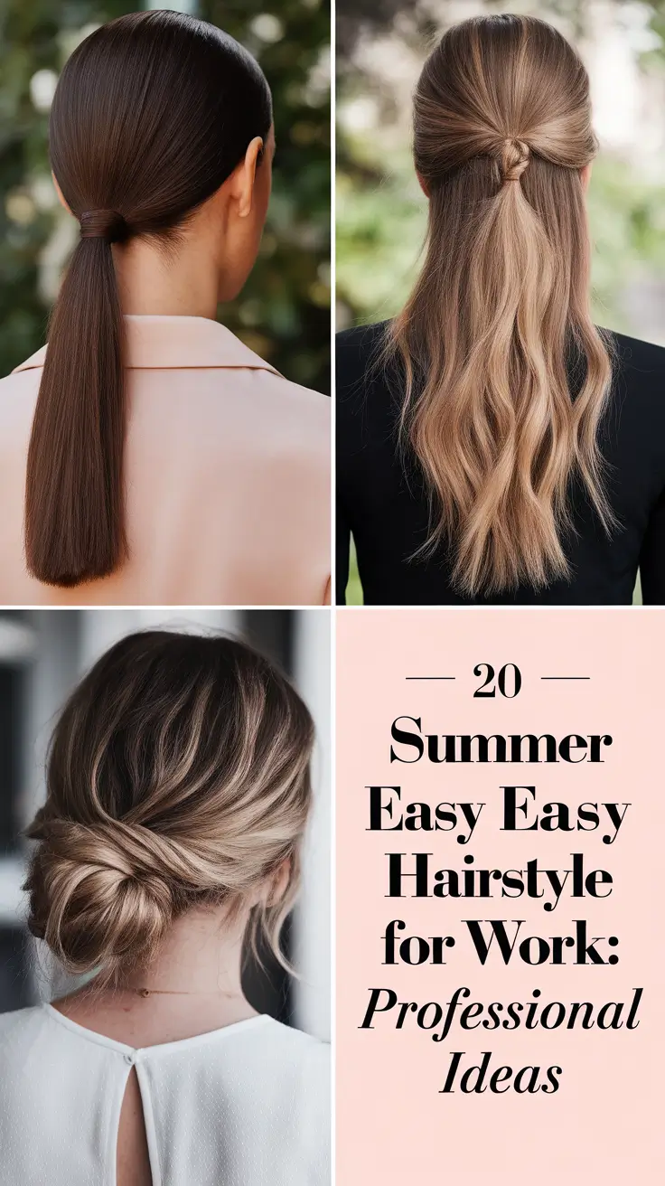 Summer Easy Hairstyle for Work 2025: Professional Ideas – Effortless Office Looks