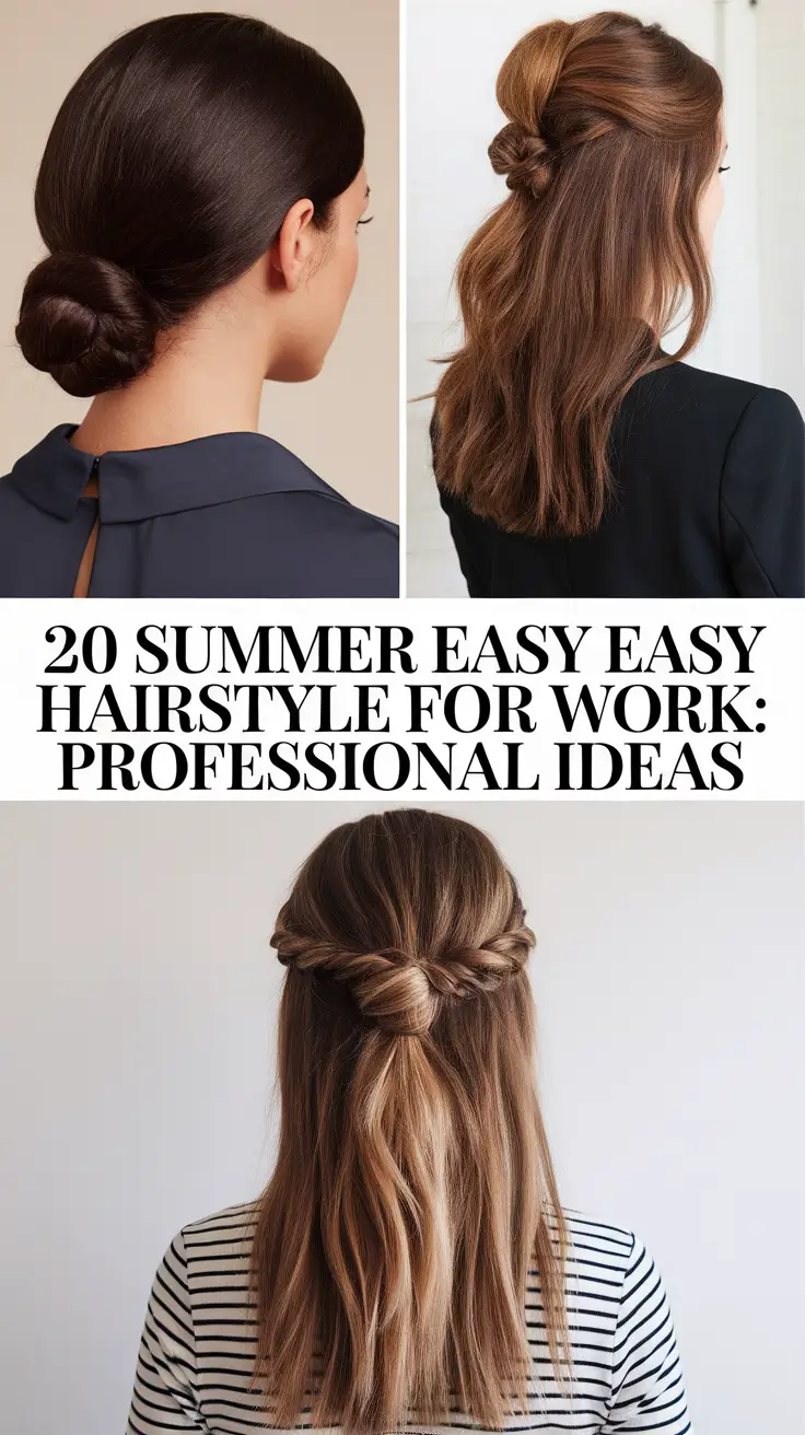 Summer Easy Hairstyle for Work 2025: Professional Ideas – Effortless Office Looks