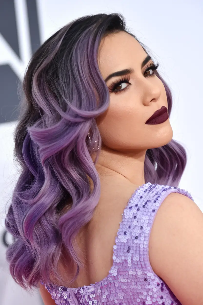 summer ombre hair color ideas Glam Lavender Ombre for a Statement Look