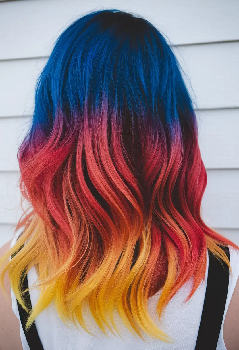 summer ombre hair color ideas Electric Ombre That Turns Heads at Golden Hour