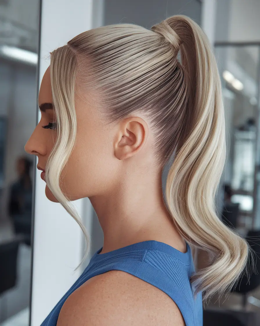 summer simple hairstyles sleek ponytail