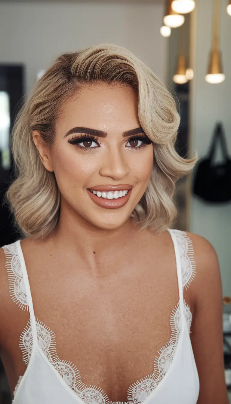 summer simple hairstyles Polished Glamour Waves