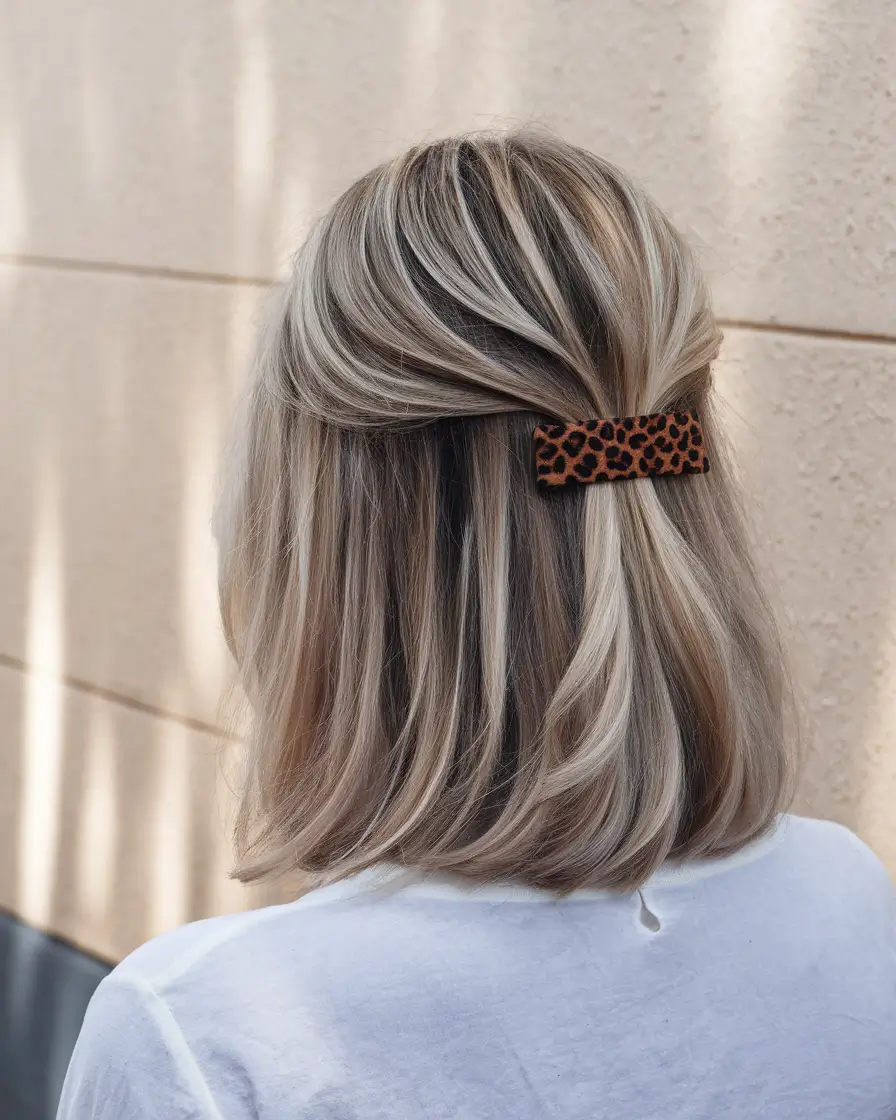 summer simple hairstyles Clipped-In Half-Up Casual