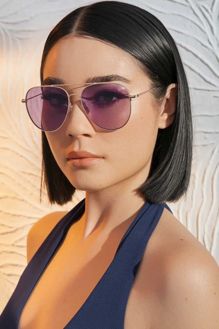 summer simple hairstyles Precision Bob with Blunt Ends