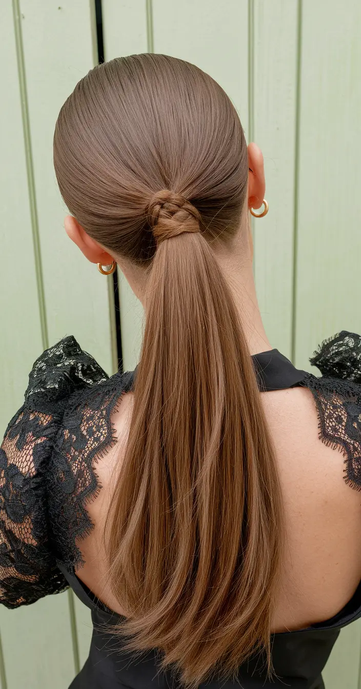 summer simple hairstyles sleek knotted ponytail