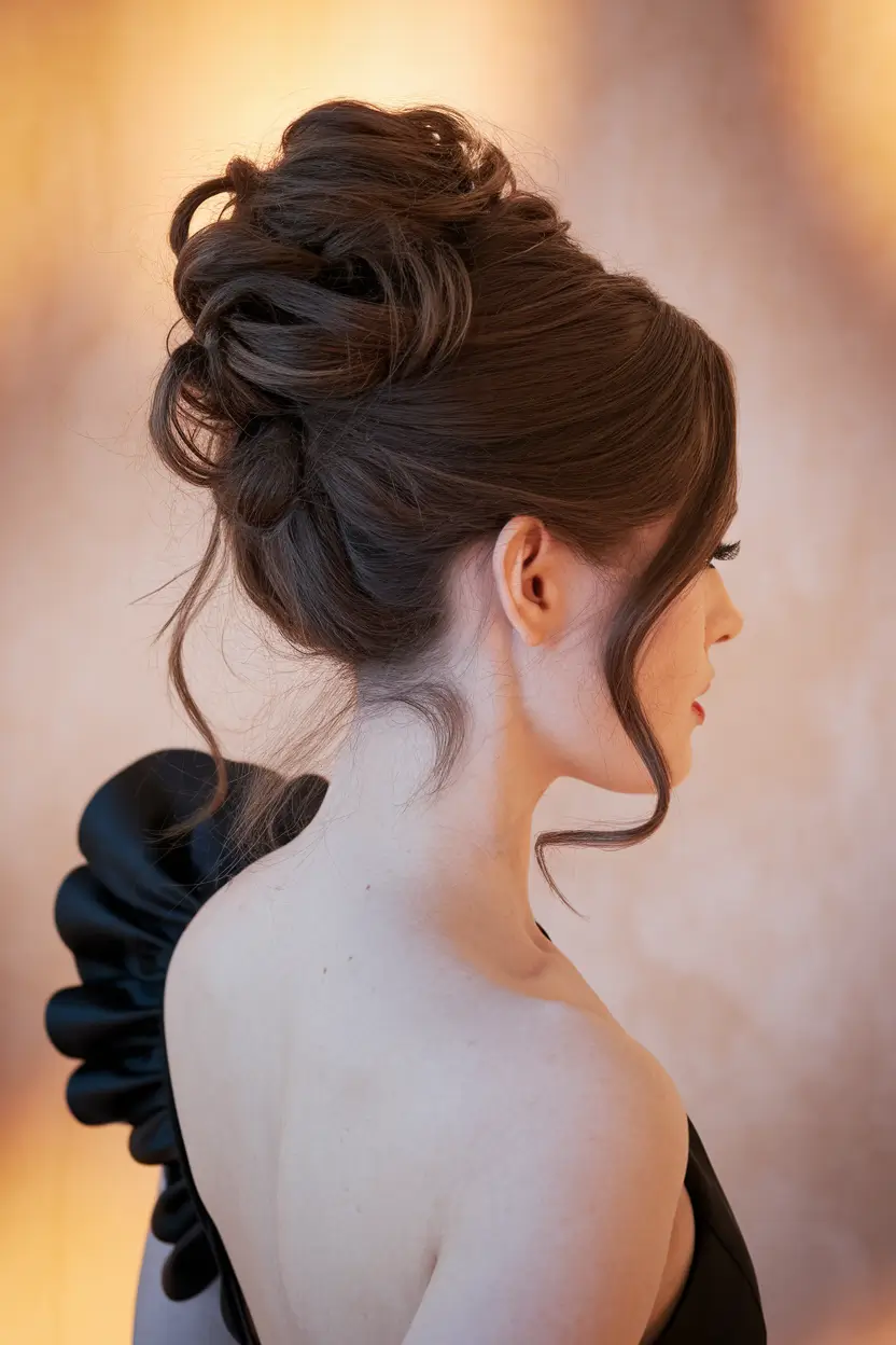 summer updo hairstyles 2025 Elegant Textured Updo