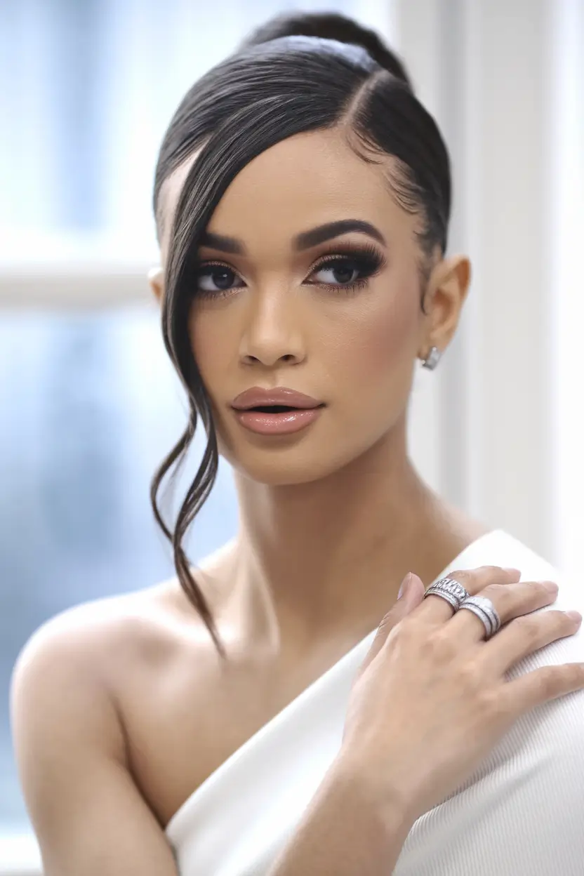 summer updo hairstyles 2025 Textured Top Knot