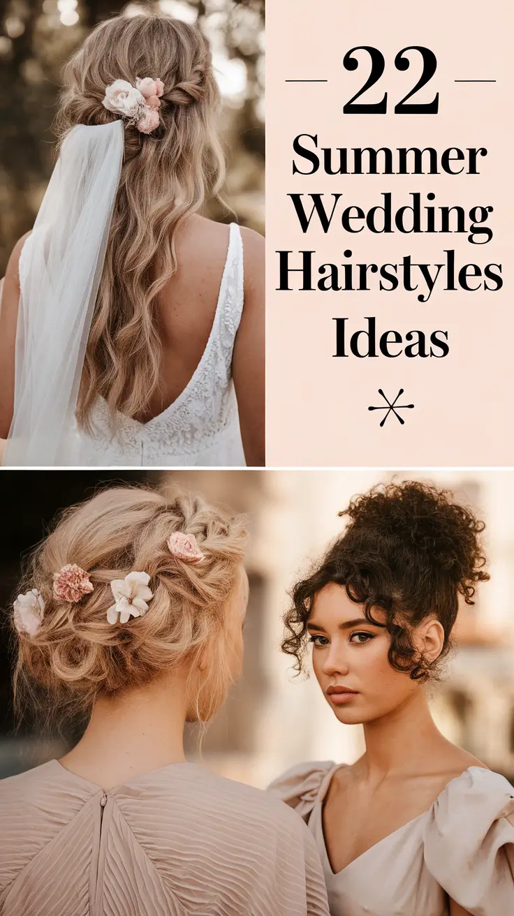 Summer Wedding Hairstyles Ideas 2025: Elegant Looks for Brides, Bridesmaids & Guests