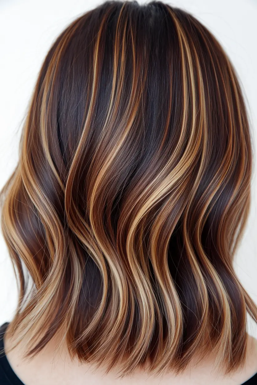 summer hair colour for brunettes sun kissed balayage highlights black