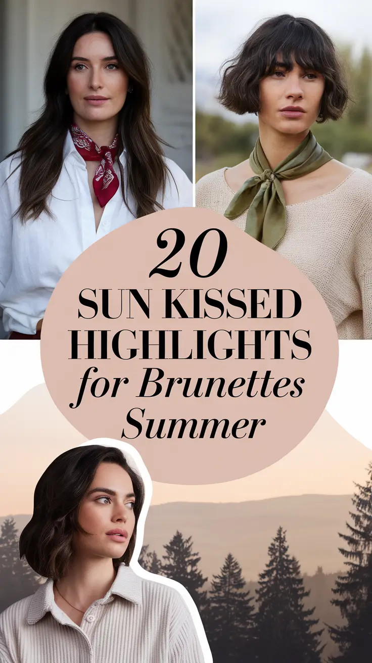 Sun Kissed Highlights for Brunettes Summer 2025 – Transform Your Look with Radiant Balayage