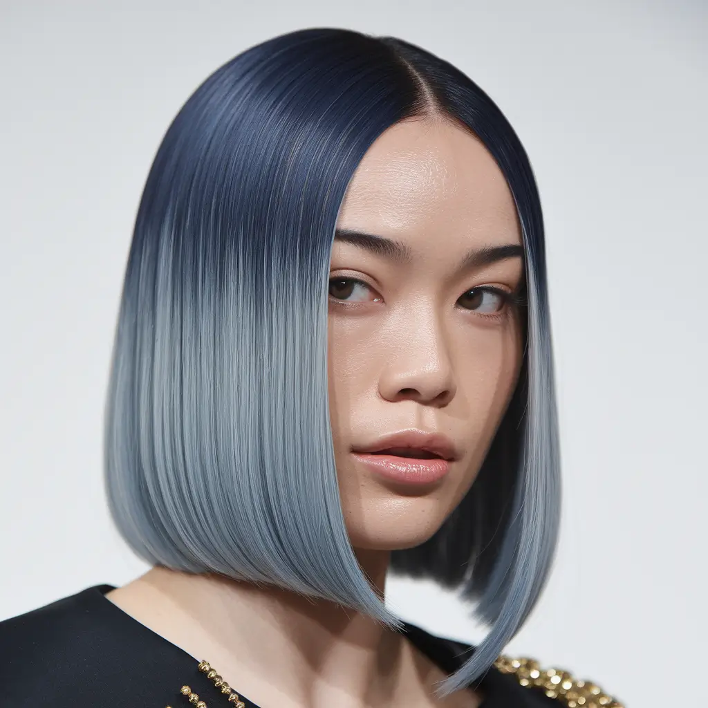 Sweet Summer Styles: Hairstyles - Sleek Midnight Blue Bob