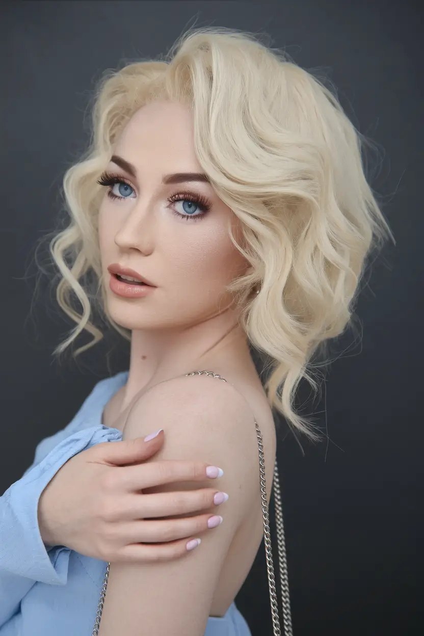 Sweet Summer Styles: Hairstyles - Soft Glam Curls Blonde Waves