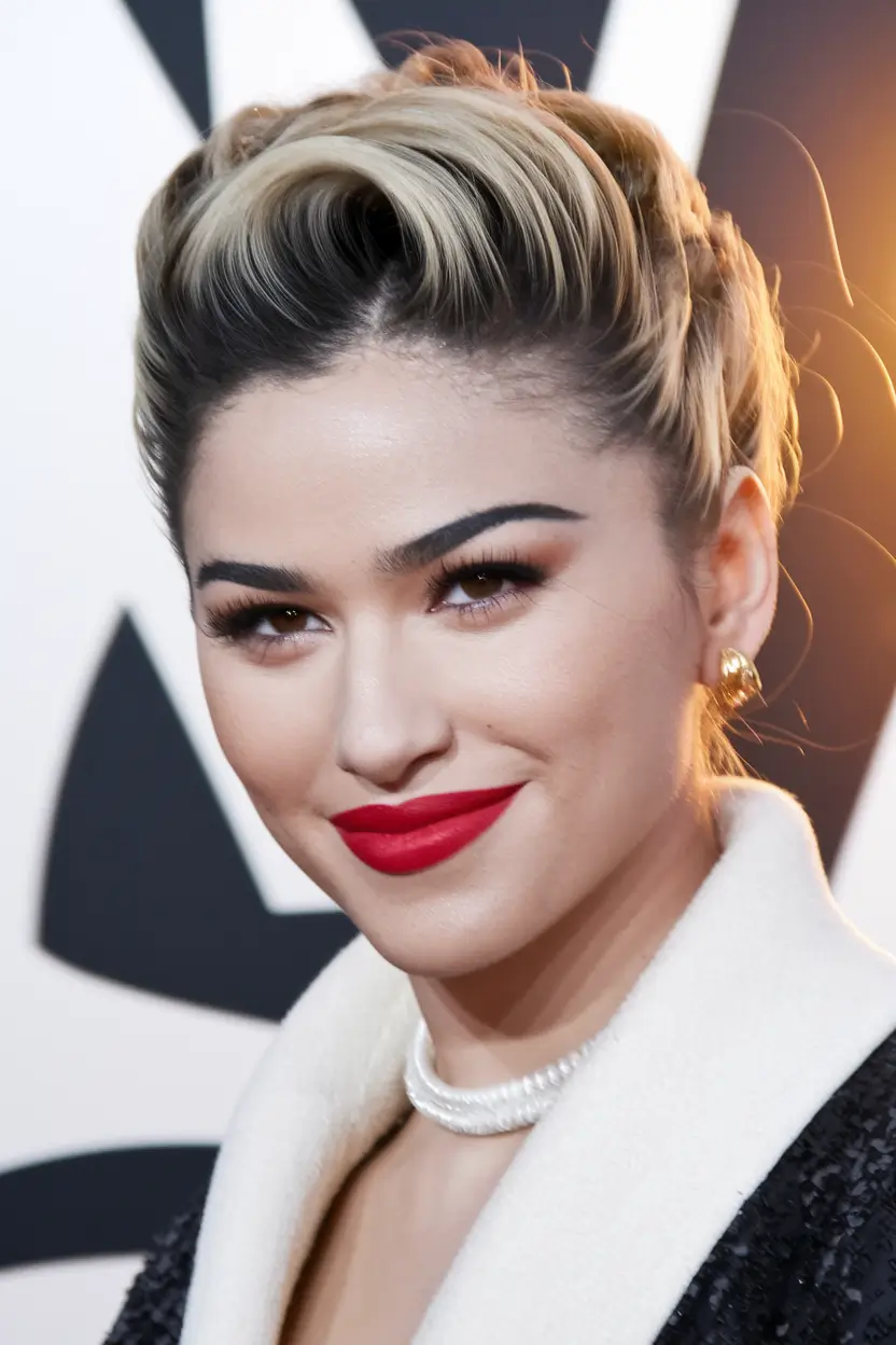 Sweet Summer Styles: Hairstyles - Sleek Pinned-Up Pompadour