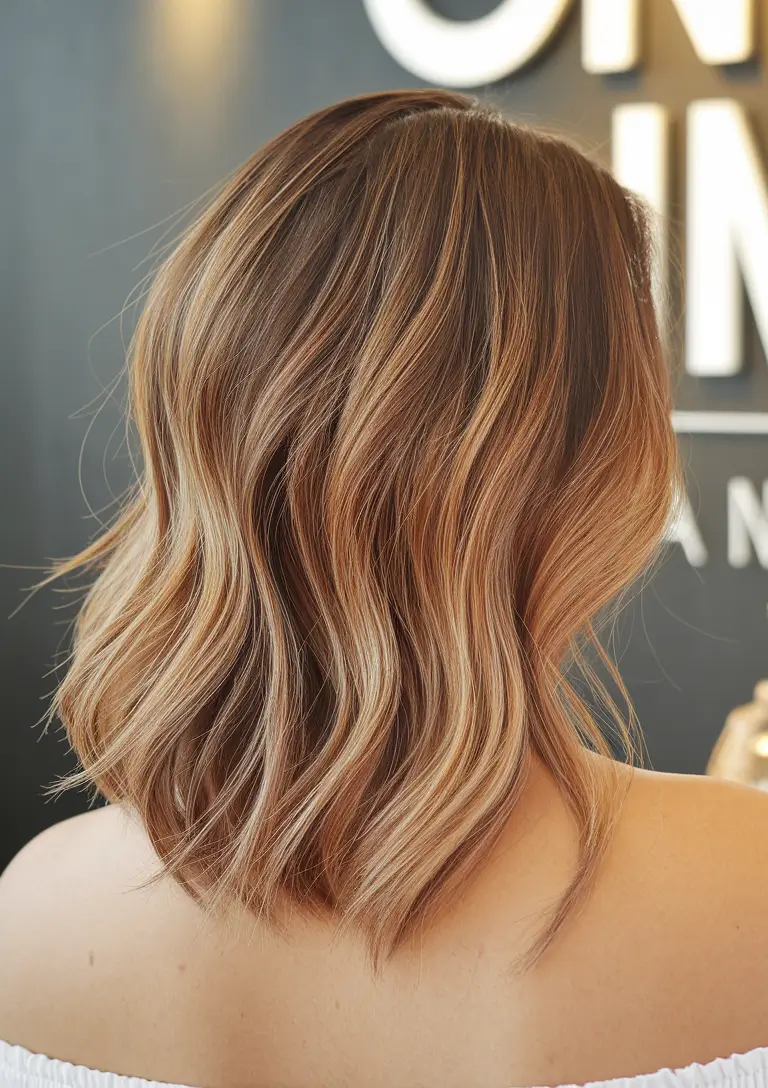 summer hairstyles medium hair Sun-Kissed Wavy Medium Hair