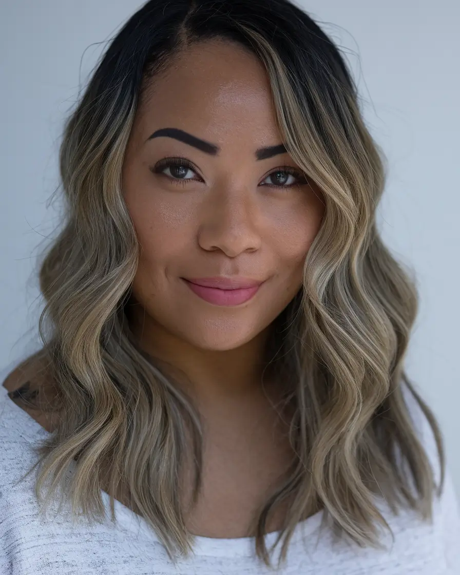 summer hairstyles medium hair Soft Blonde Balayage Waves
