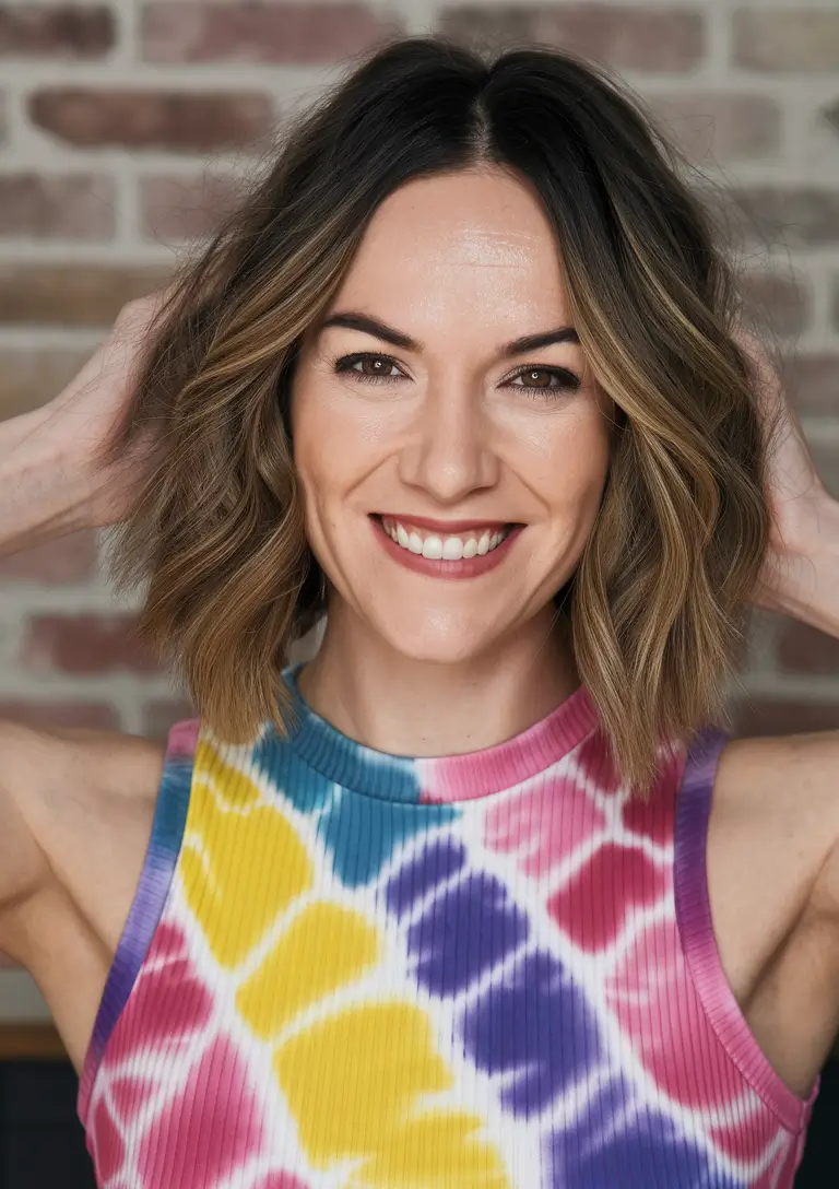 summer hairstyles medium hair Layered Ash Blonde Lob