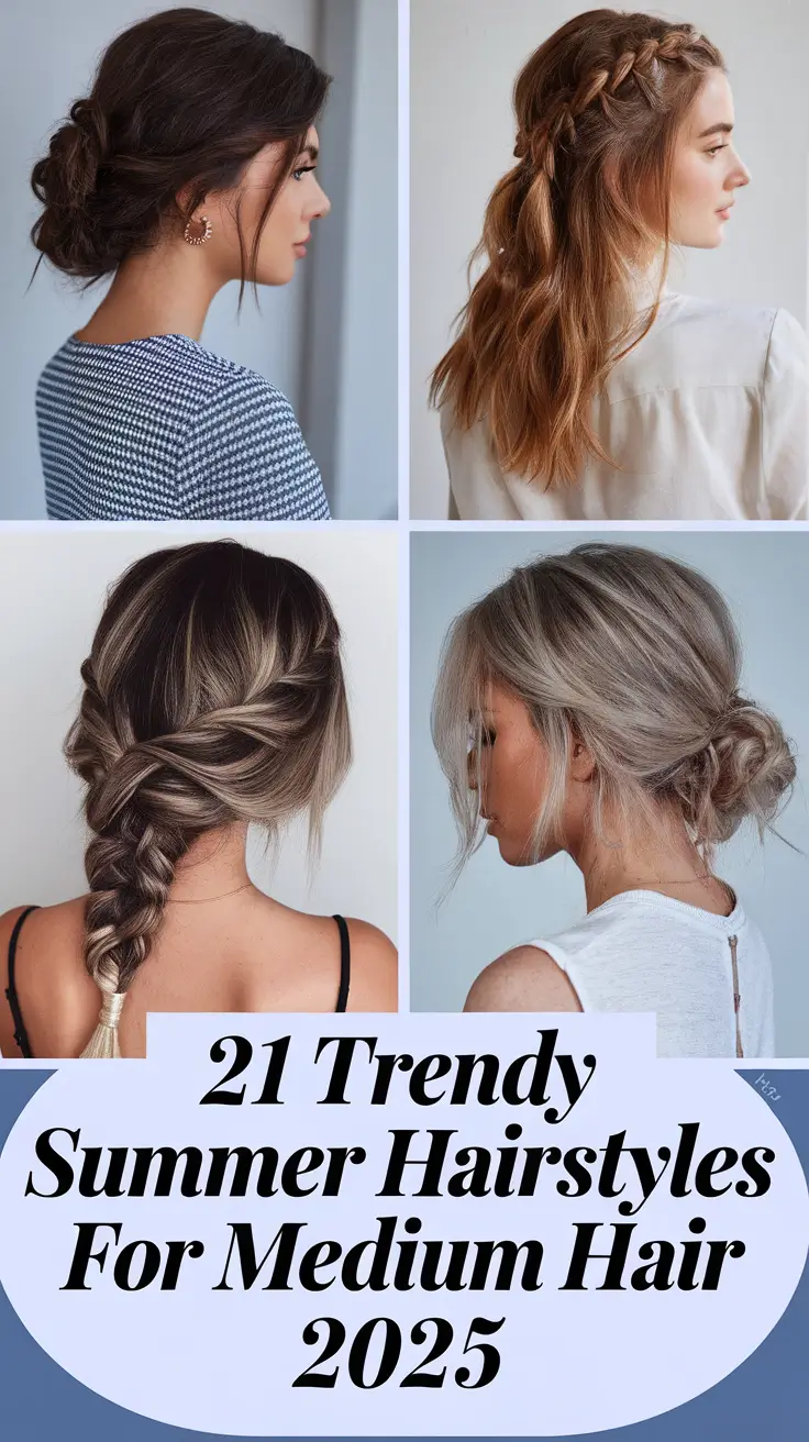Trendy Summer Hairstyles for Medium Hair 2025 – Stylish Looks for Every Vibe